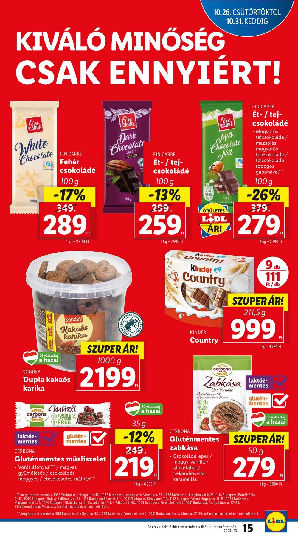Lidl akciós újság 10.26–10.31 – 15. oldal