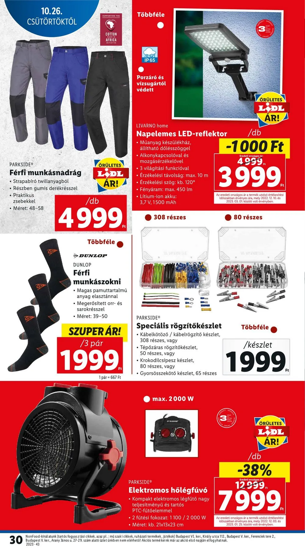 Lidl akciós újság 10.26–10.31 – 30. oldal
