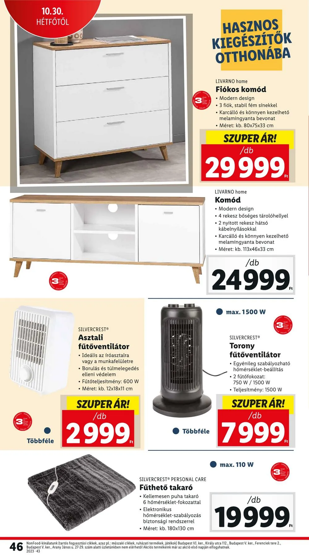 Lidl akciós újság 10.26–10.31 – 46. oldal