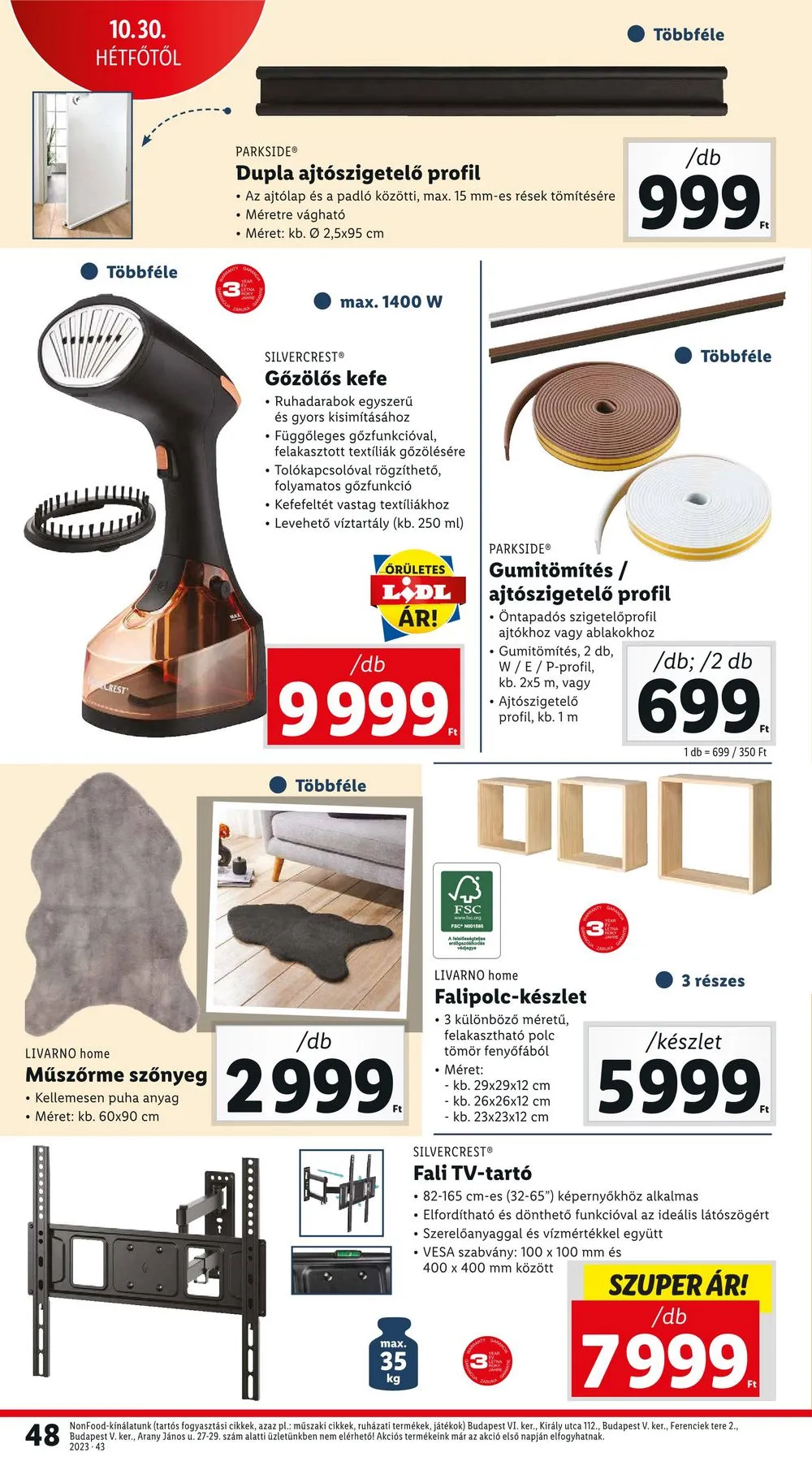 Lidl akciós újság 10.26–10.31 – 48. oldal