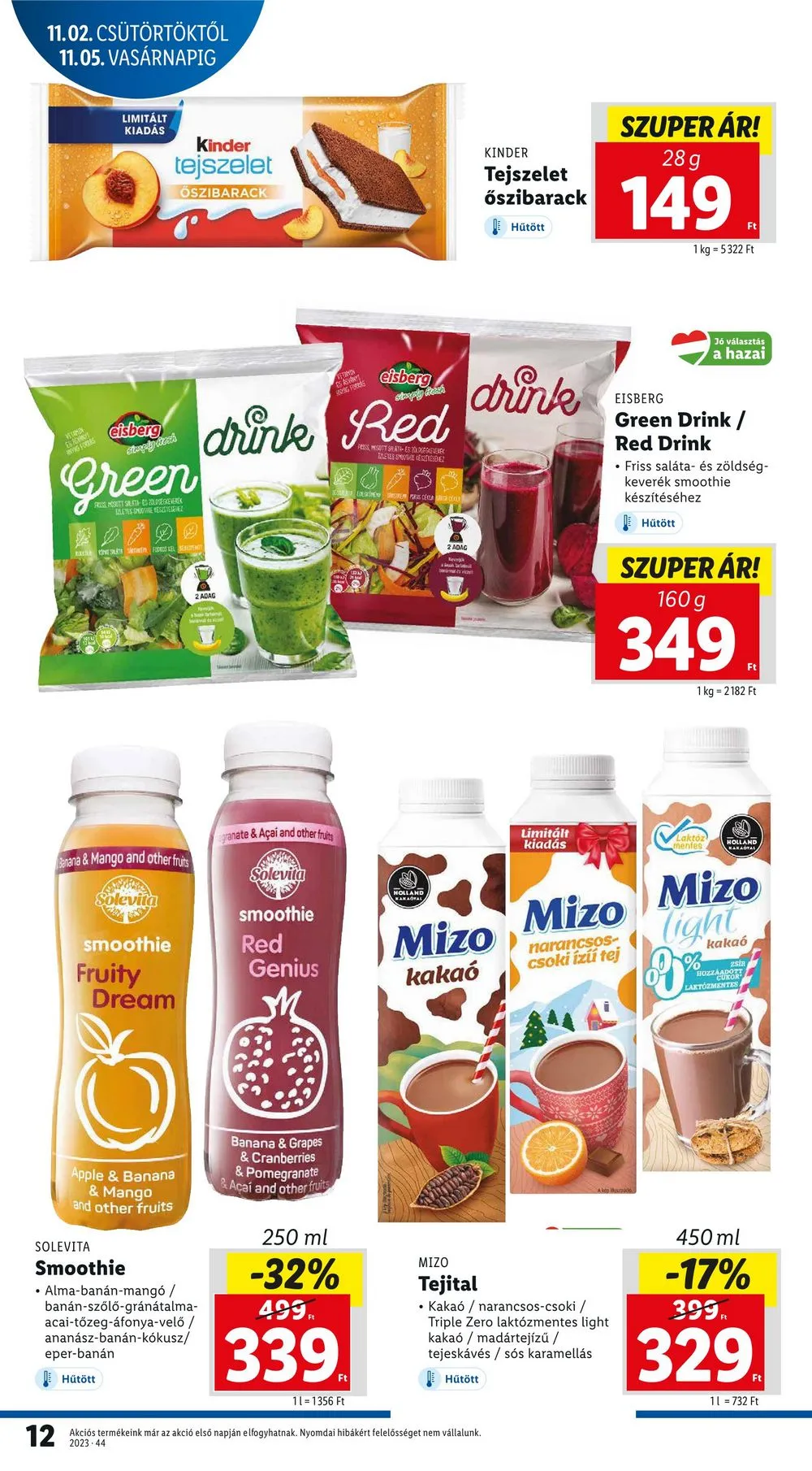 Lidl akciós újság 11.02–11.08 – 12. oldal