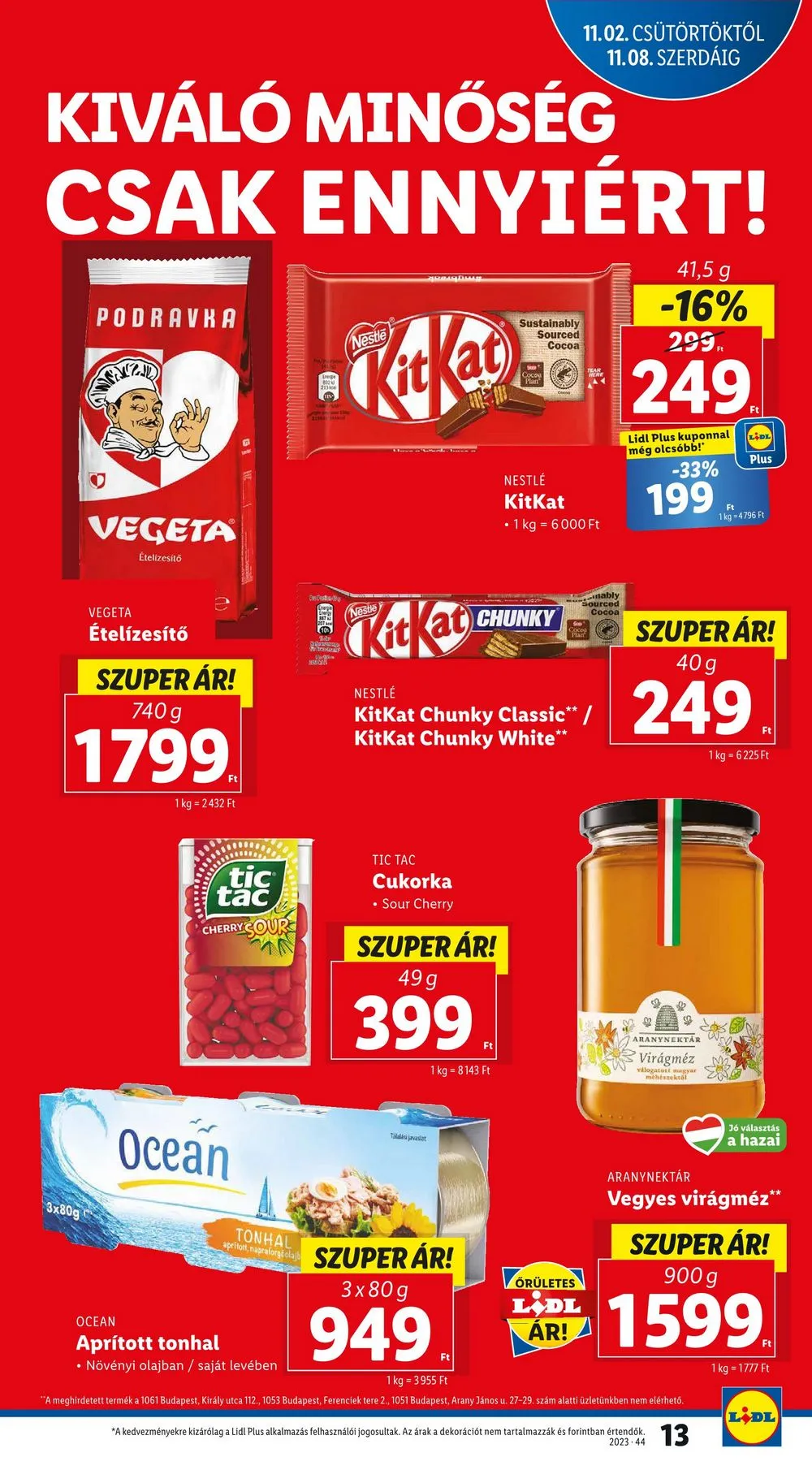 Lidl akciós újság 11.02–11.08 – 13. oldal