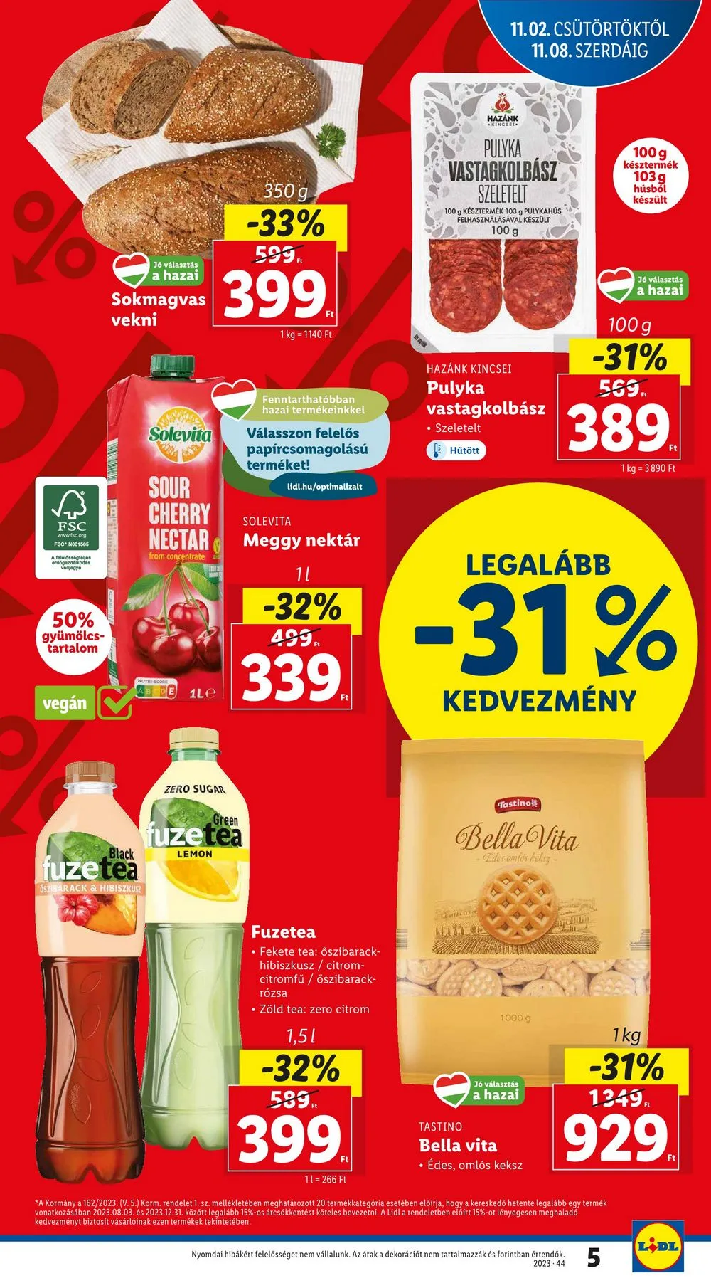 Lidl akciós újság 11.02–11.08 – 5. oldal