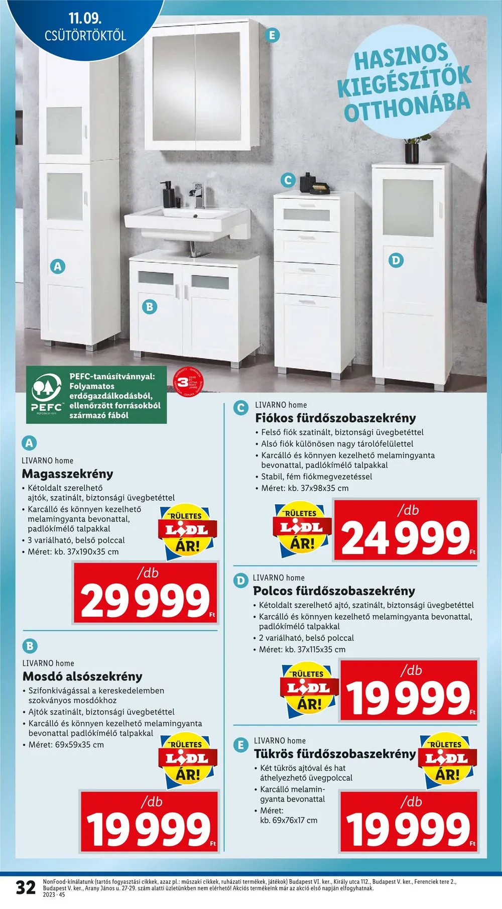 Lidl akciós újság 11.09–11.15 – 32. oldal