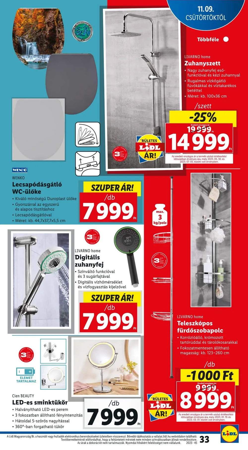 Lidl akciós újság 11.09–11.15 – 33. oldal