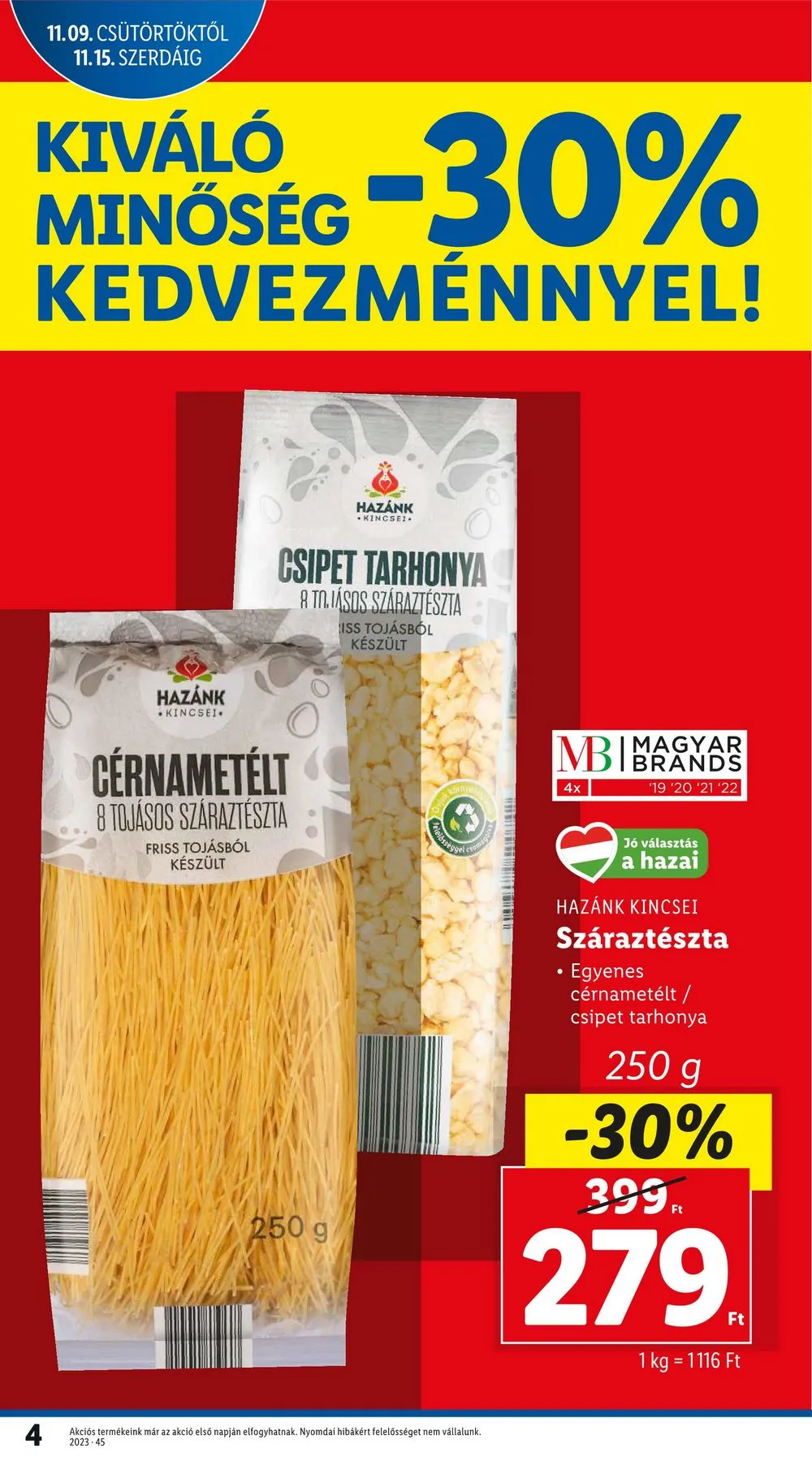 Lidl akciós újság 11.09–11.15 – 4. oldal