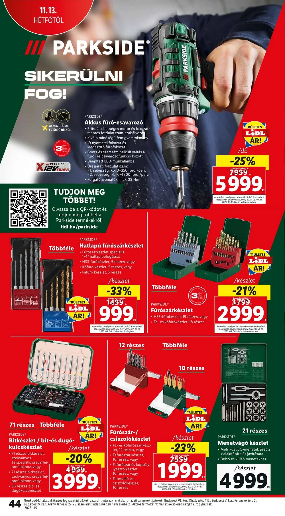 Lidl akciós újság 11.09–11.15 – 44. oldal