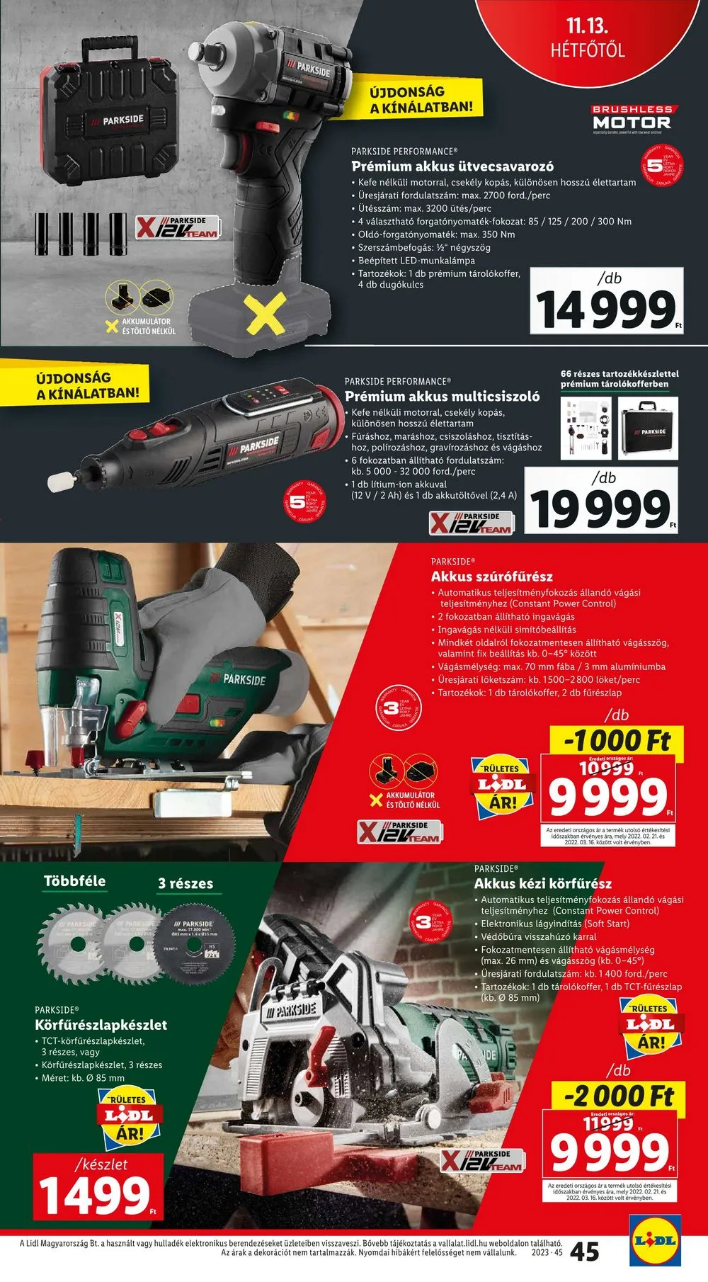 Lidl akciós újság 11.09–11.15 – 45. oldal