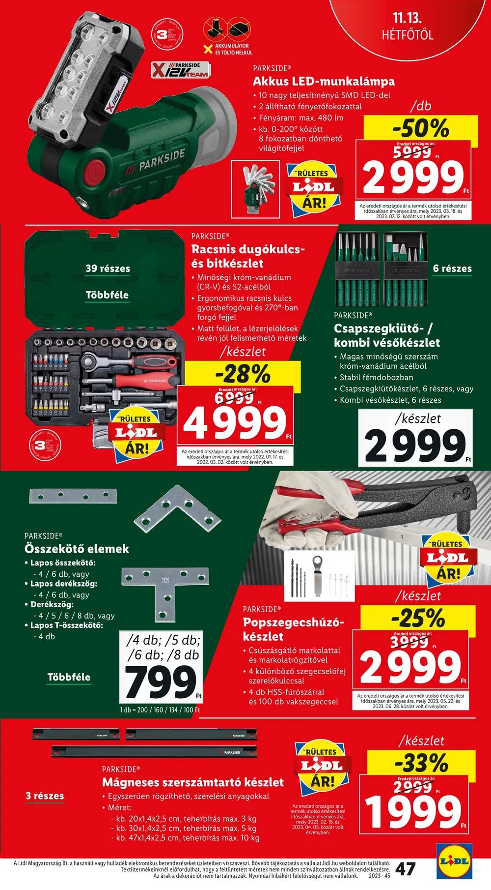 Lidl akciós újság 11.09–11.15 – 47. oldal
