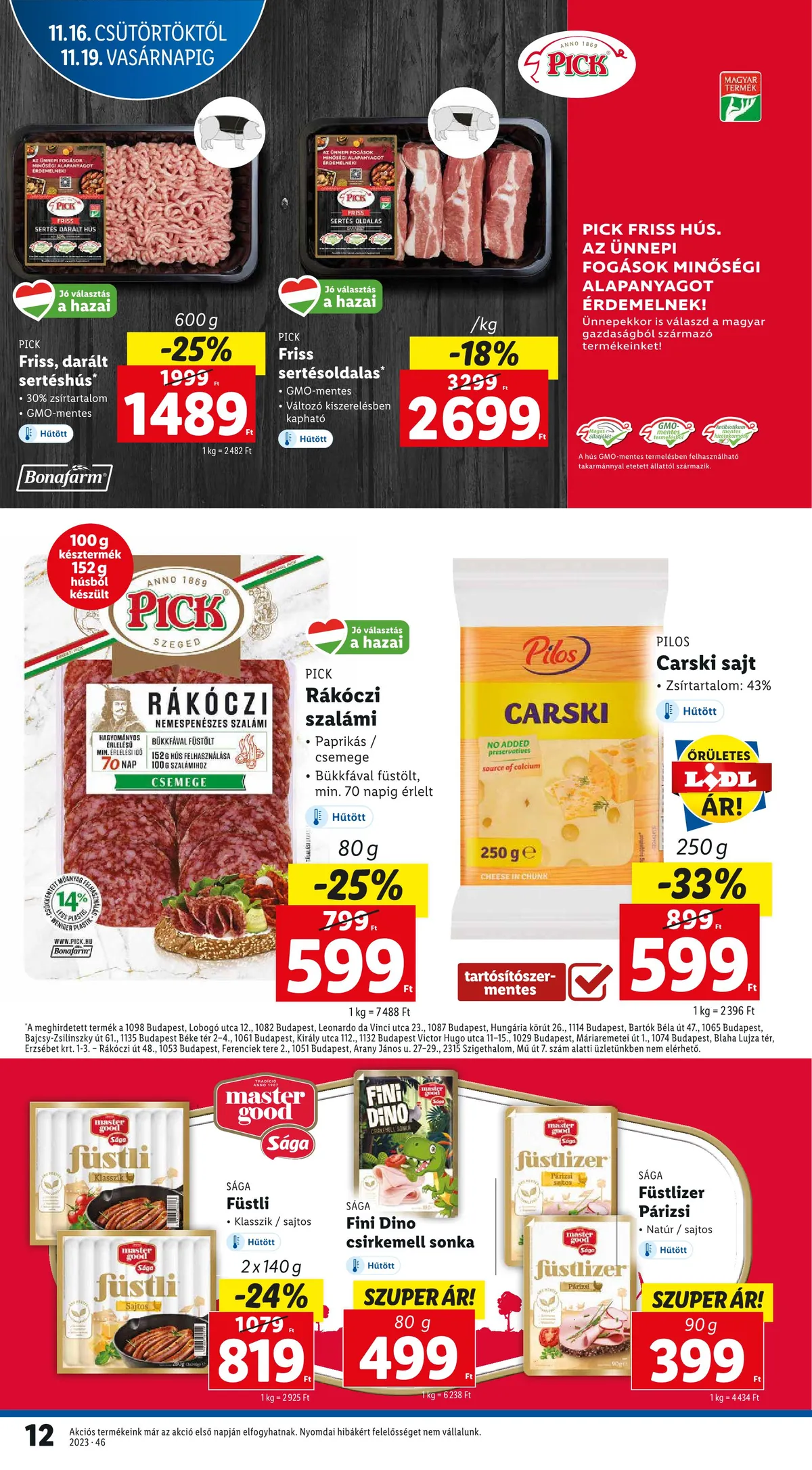 Lidl akciós újság 11.16–11.22 – 12. oldal