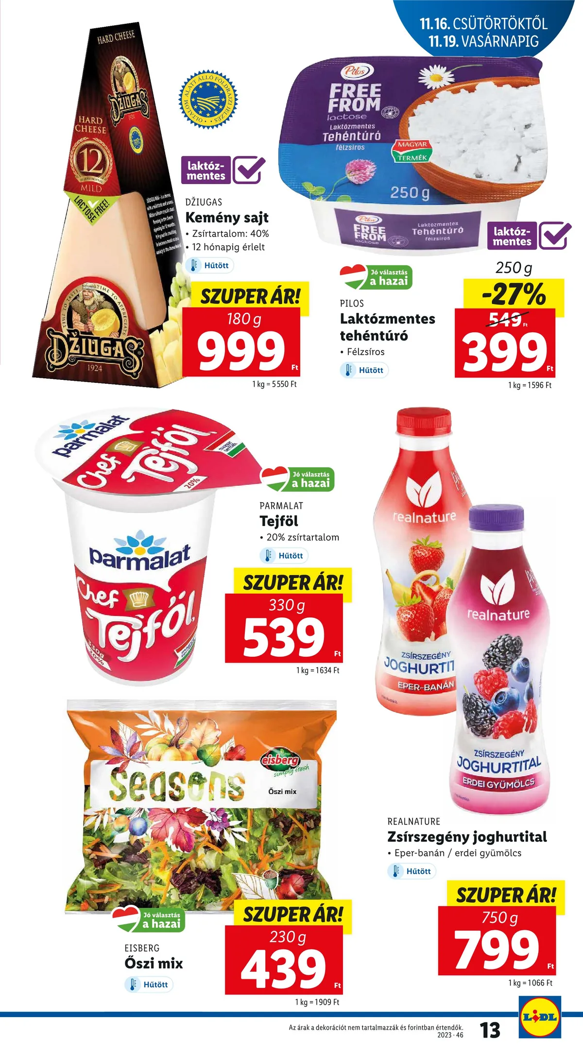 Lidl akciós újság 11.16–11.22 – 13. oldal