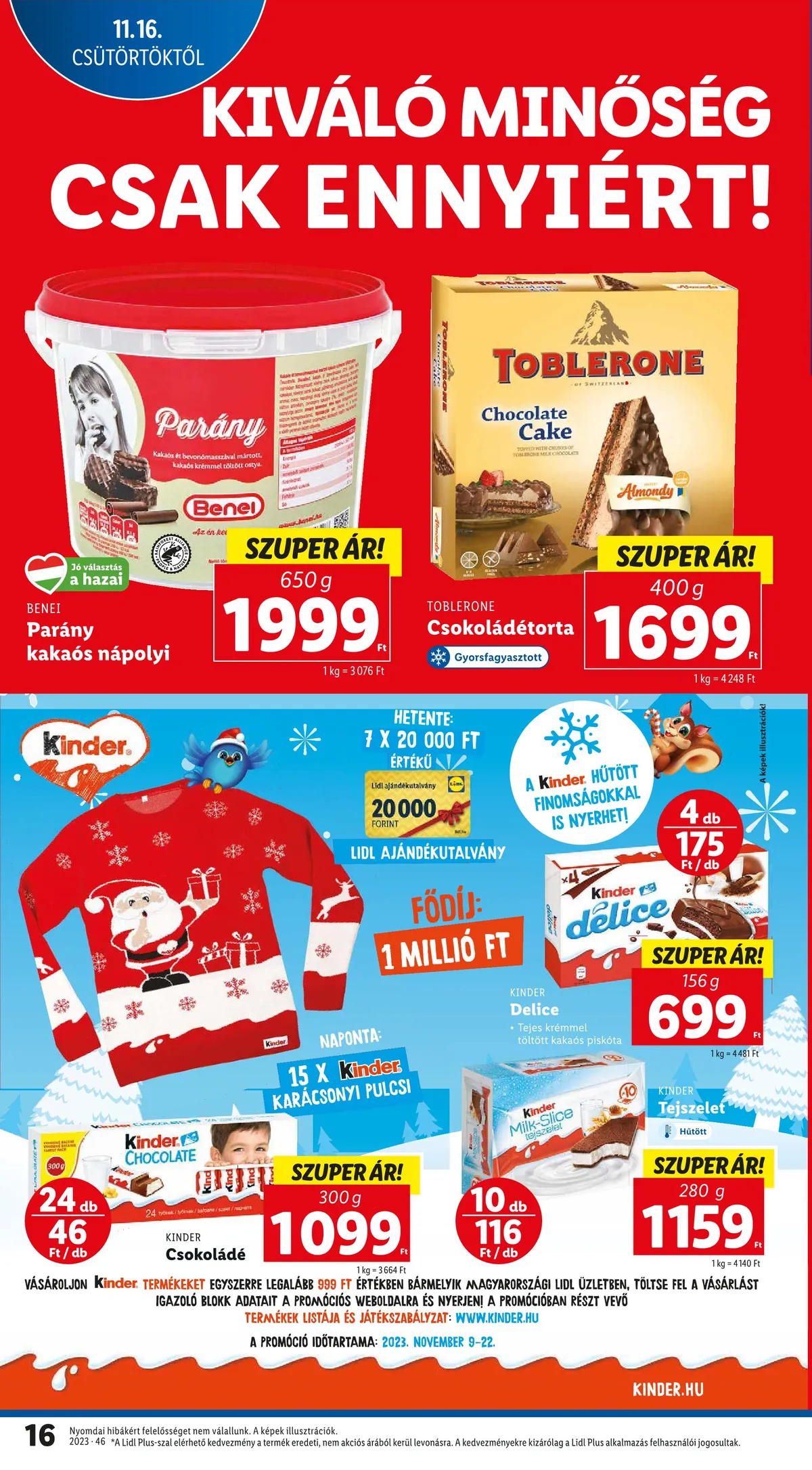 Lidl akciós újság 11.16–11.22 – 16. oldal