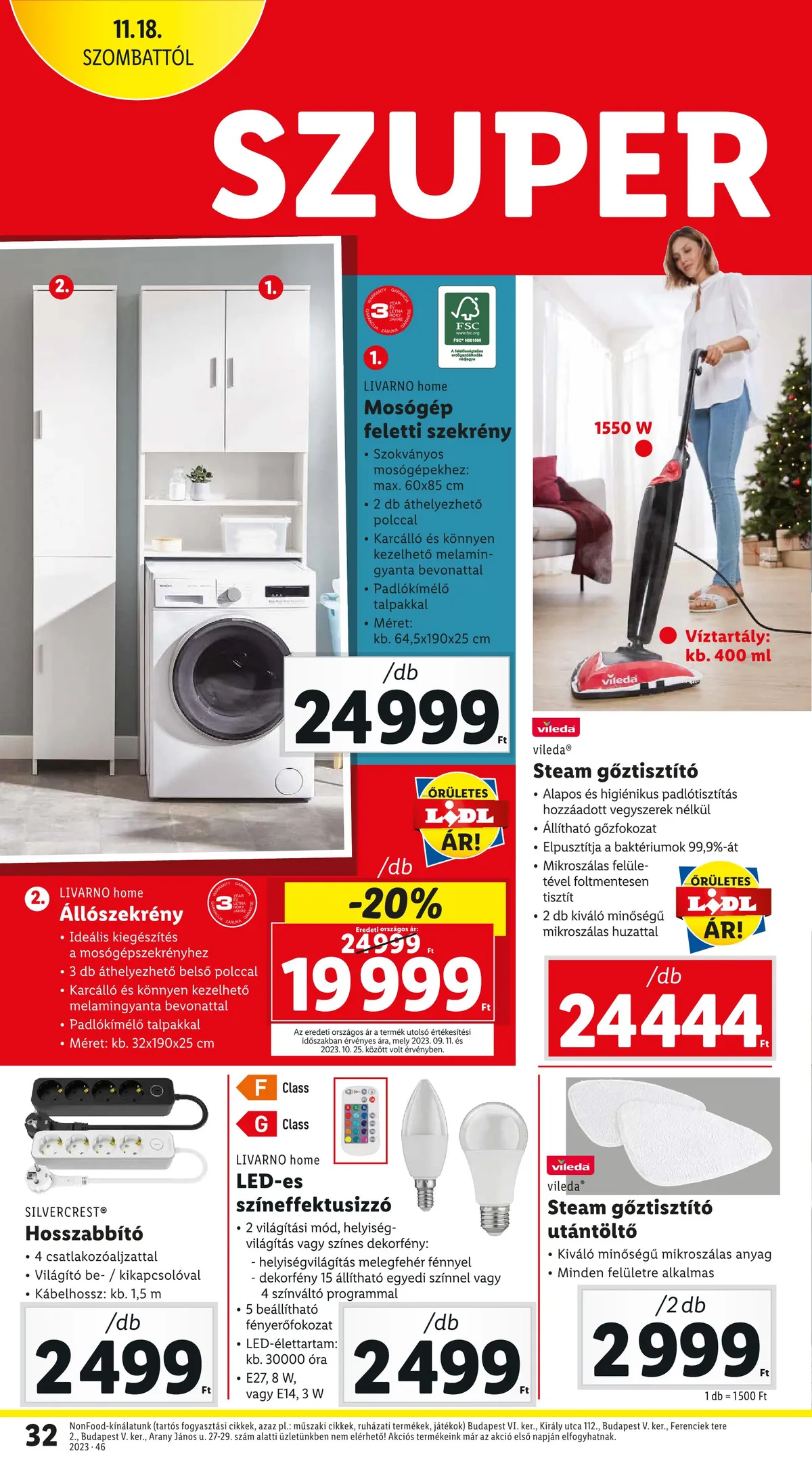 Lidl akciós újság 11.16–11.22 – 32. oldal