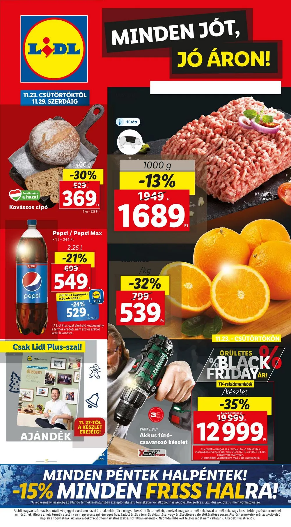 Lidl akciós újság 11.23–11.29