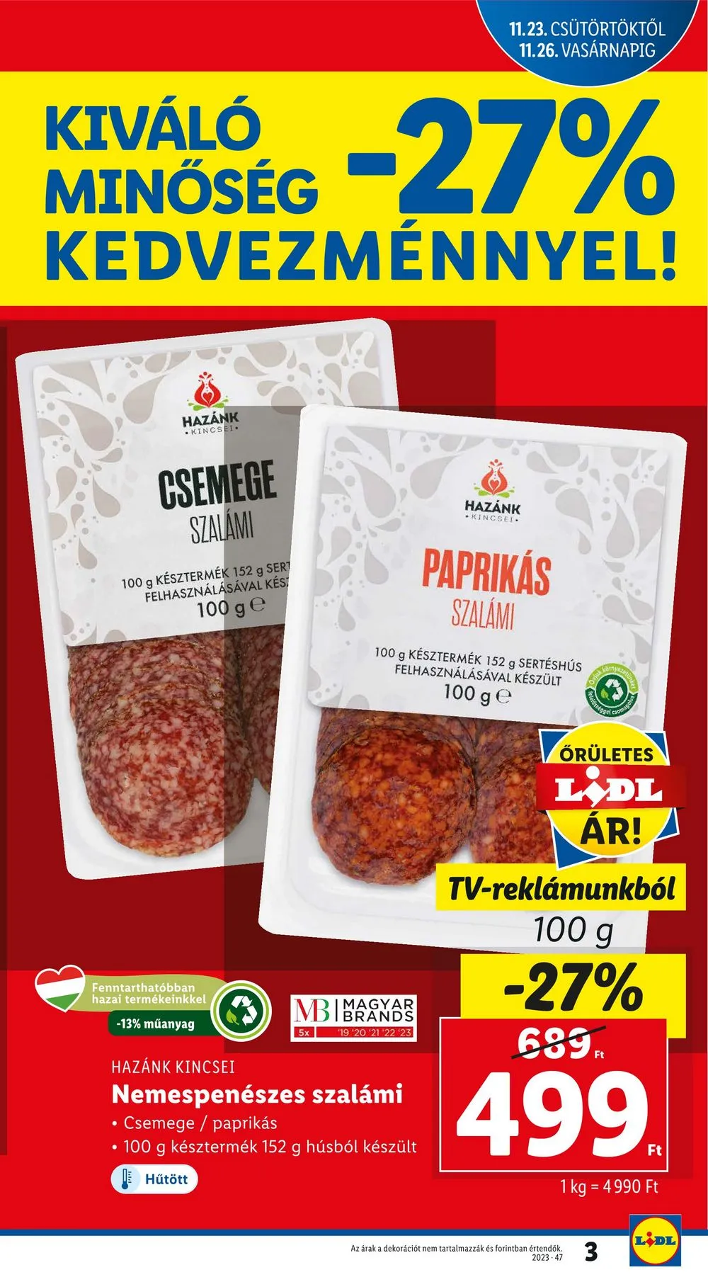 Lidl akciós újság 11.23–11.29 – 3. oldal