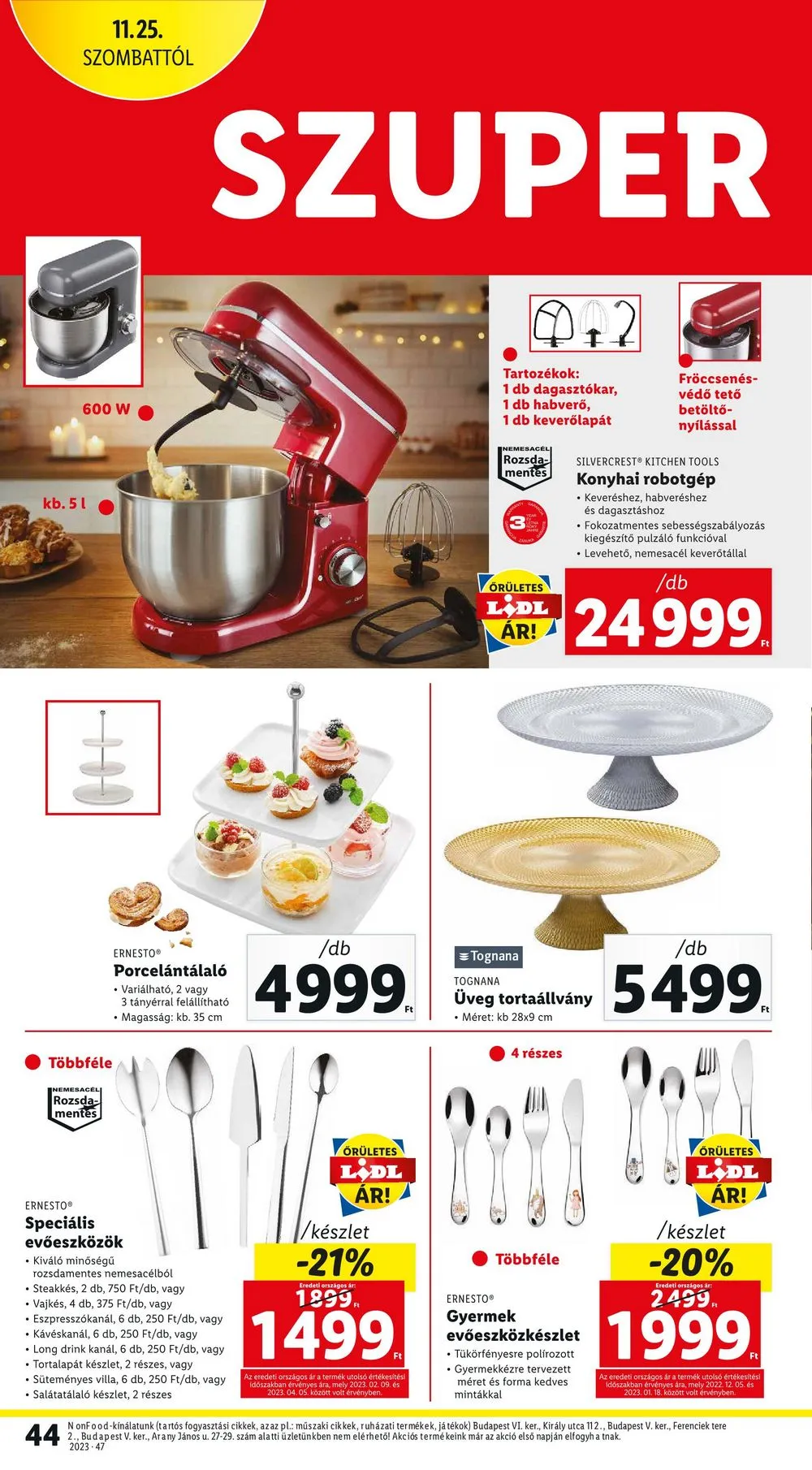 Lidl akciós újság 11.23–11.29 – 44. oldal