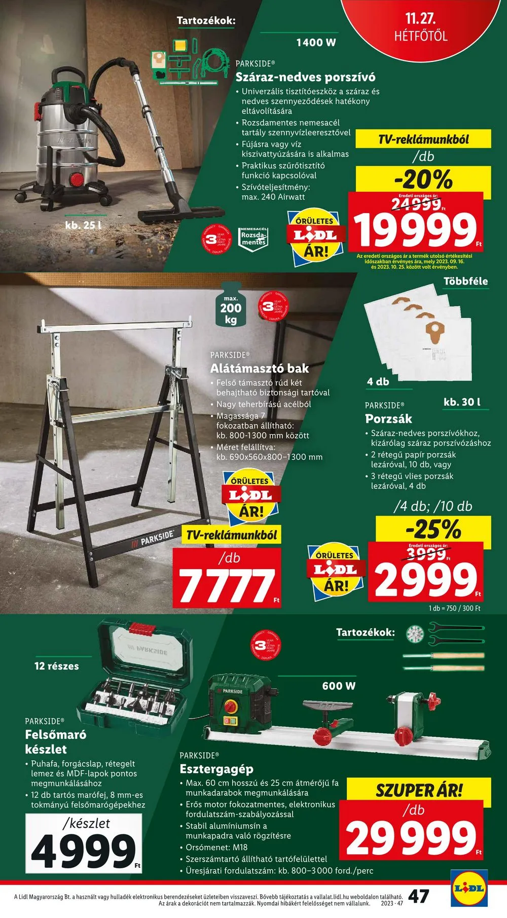 Lidl akciós újság 11.23–11.29 – 47. oldal