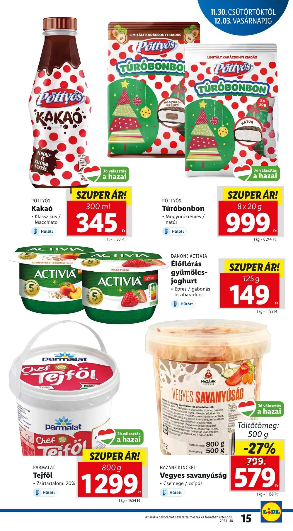 Lidl akciós újság 11.30–12.06 – 15. oldal