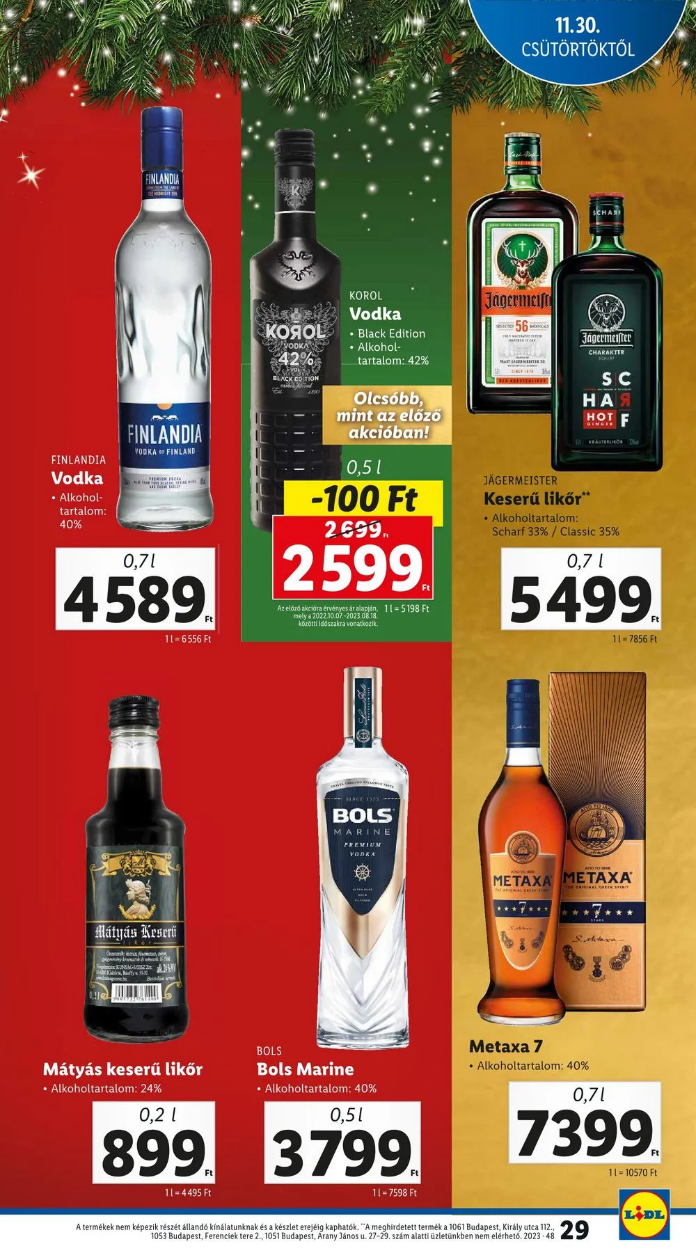 Lidl akciós újság 11.30–12.06 – 29. oldal