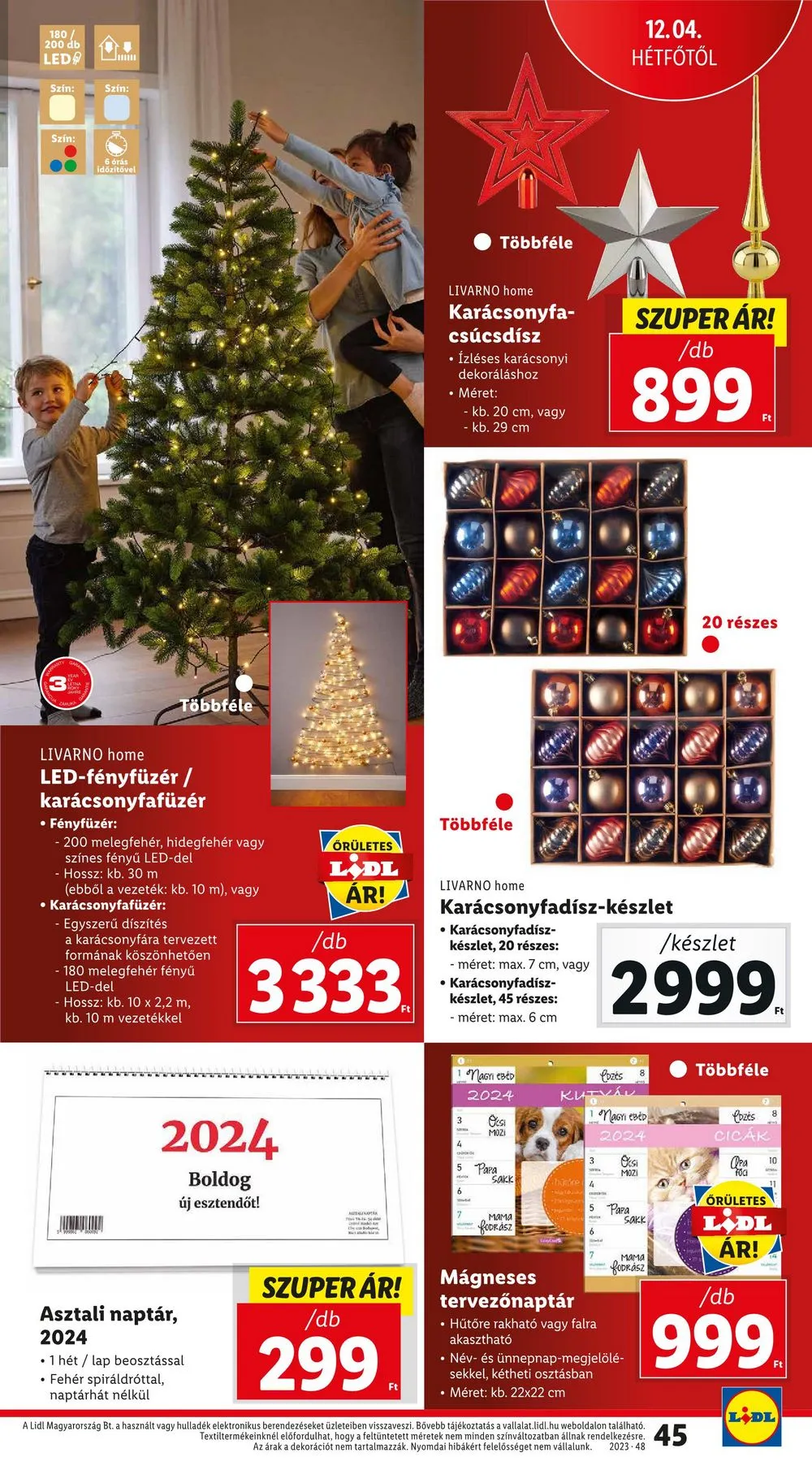 Lidl akciós újság 11.30–12.06 – 45. oldal
