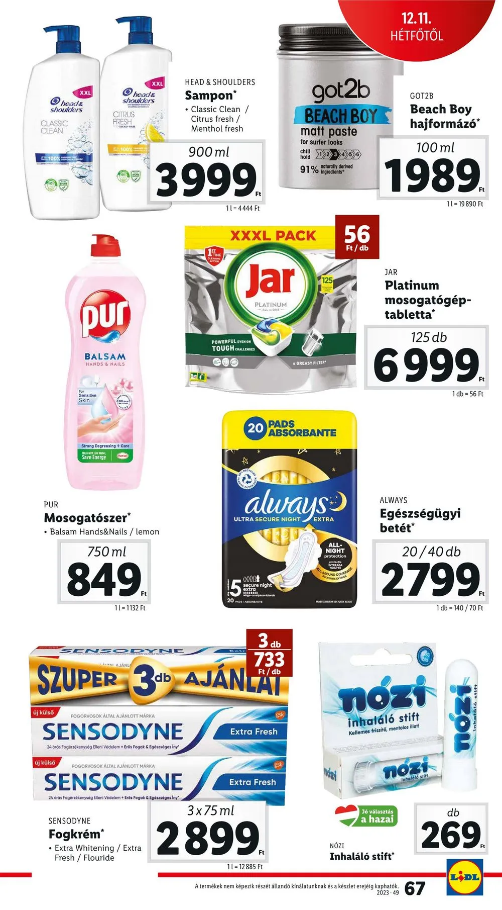 Lidl akciós újság 12.07–12.13 – 67. oldal