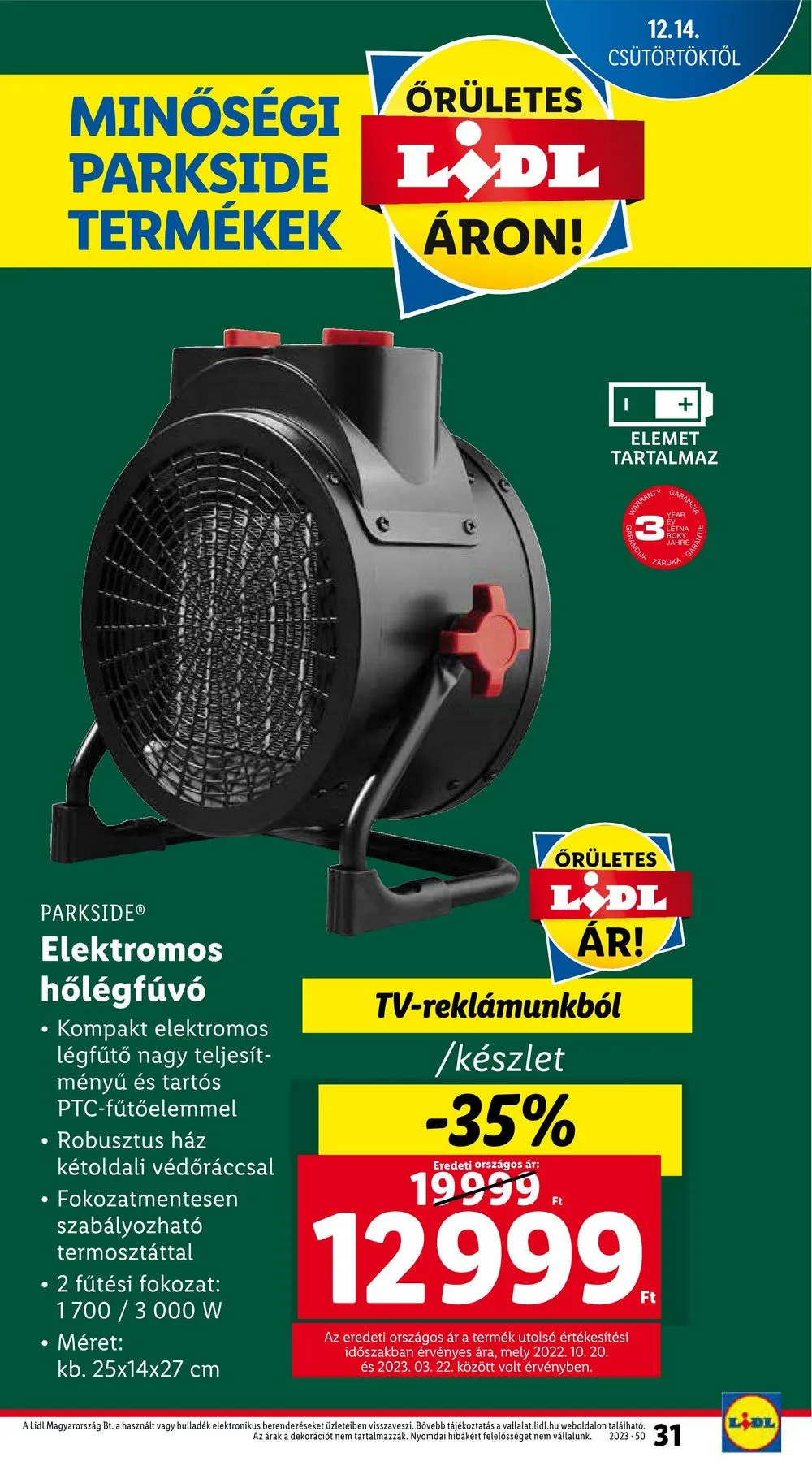Lidl akciós újság 12.14–12.20 – 31. oldal
