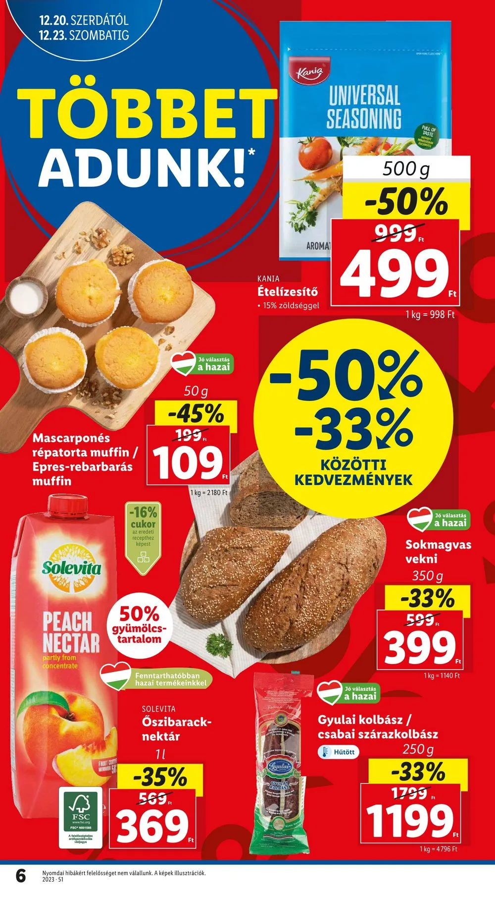 Lidl akciós újság 12.20–12.23 – 6. oldal