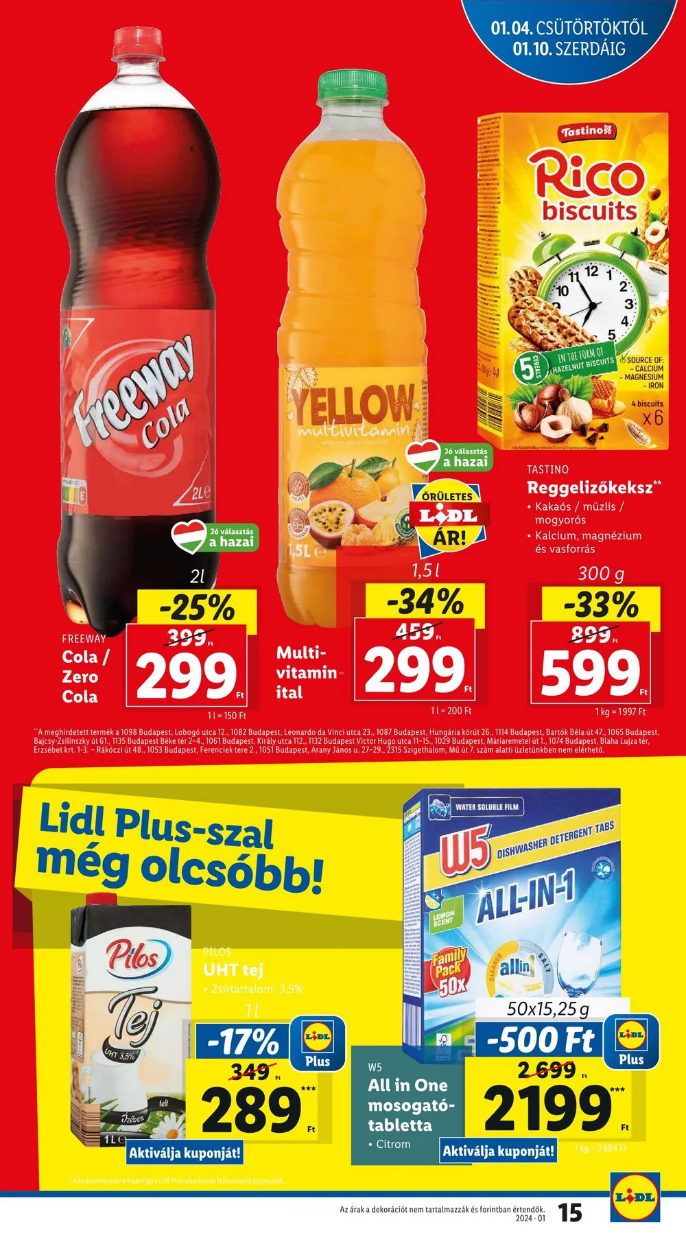 Lidl akciós újság 01.04–01.10 – 15. oldal