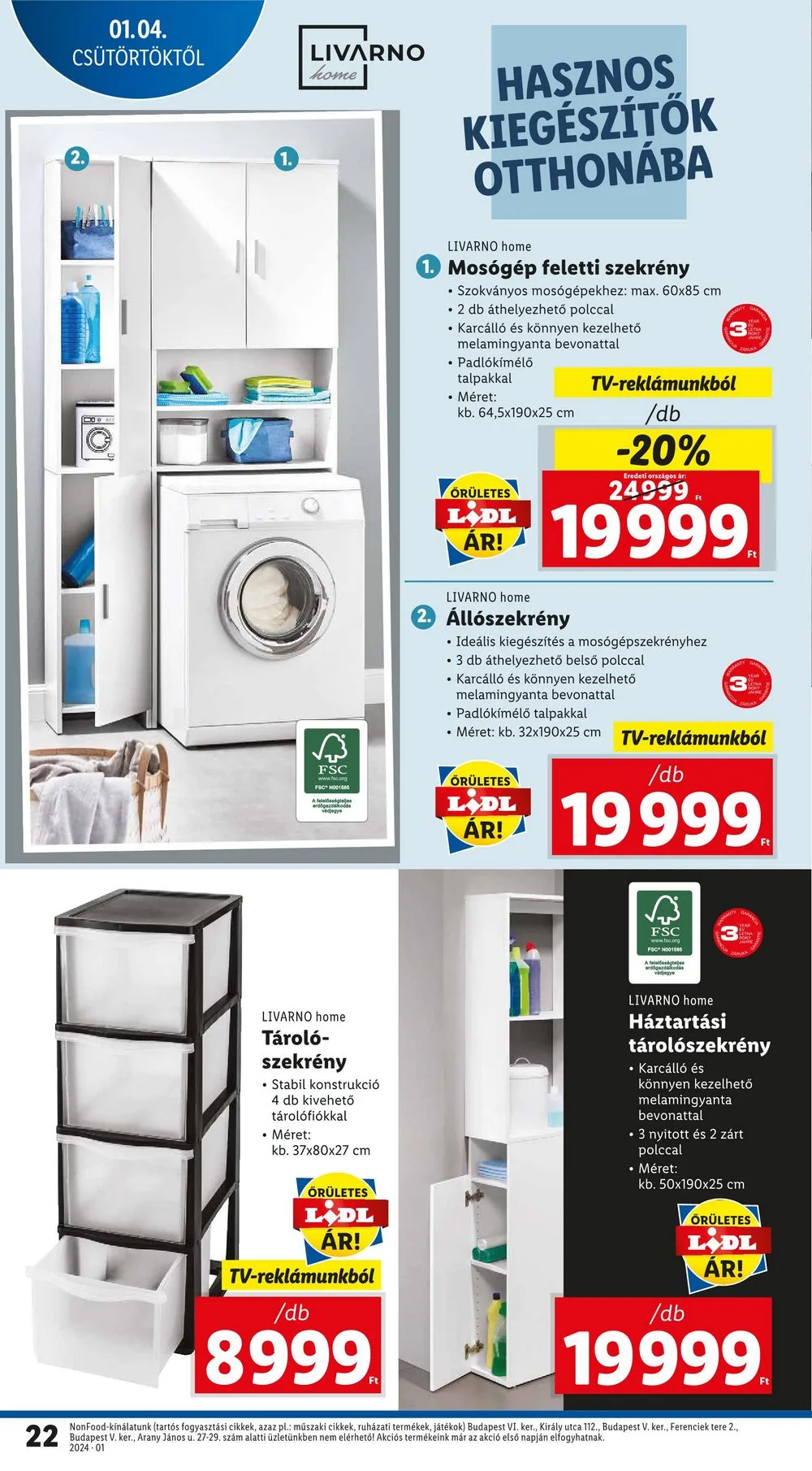 Lidl akciós újság 01.04–01.10 – 22. oldal
