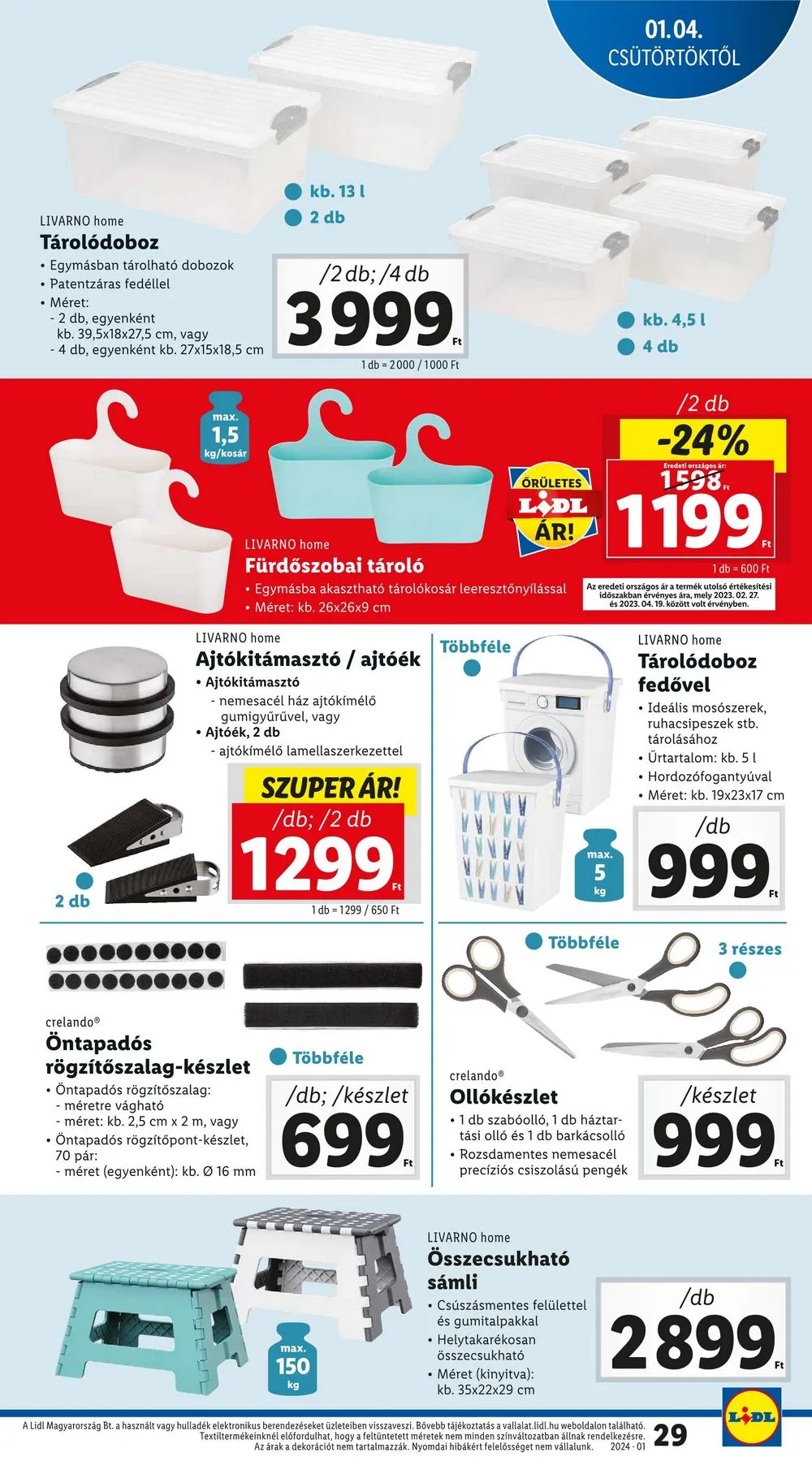 Lidl akciós újság 01.04–01.10 – 29. oldal