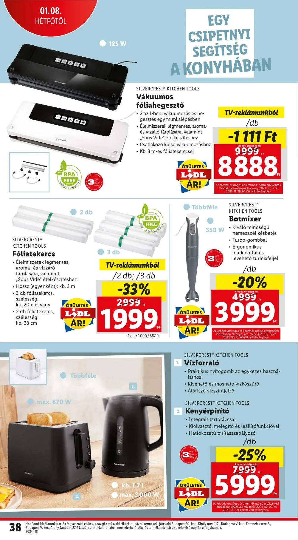 Lidl akciós újság 01.04–01.10 – 38. oldal
