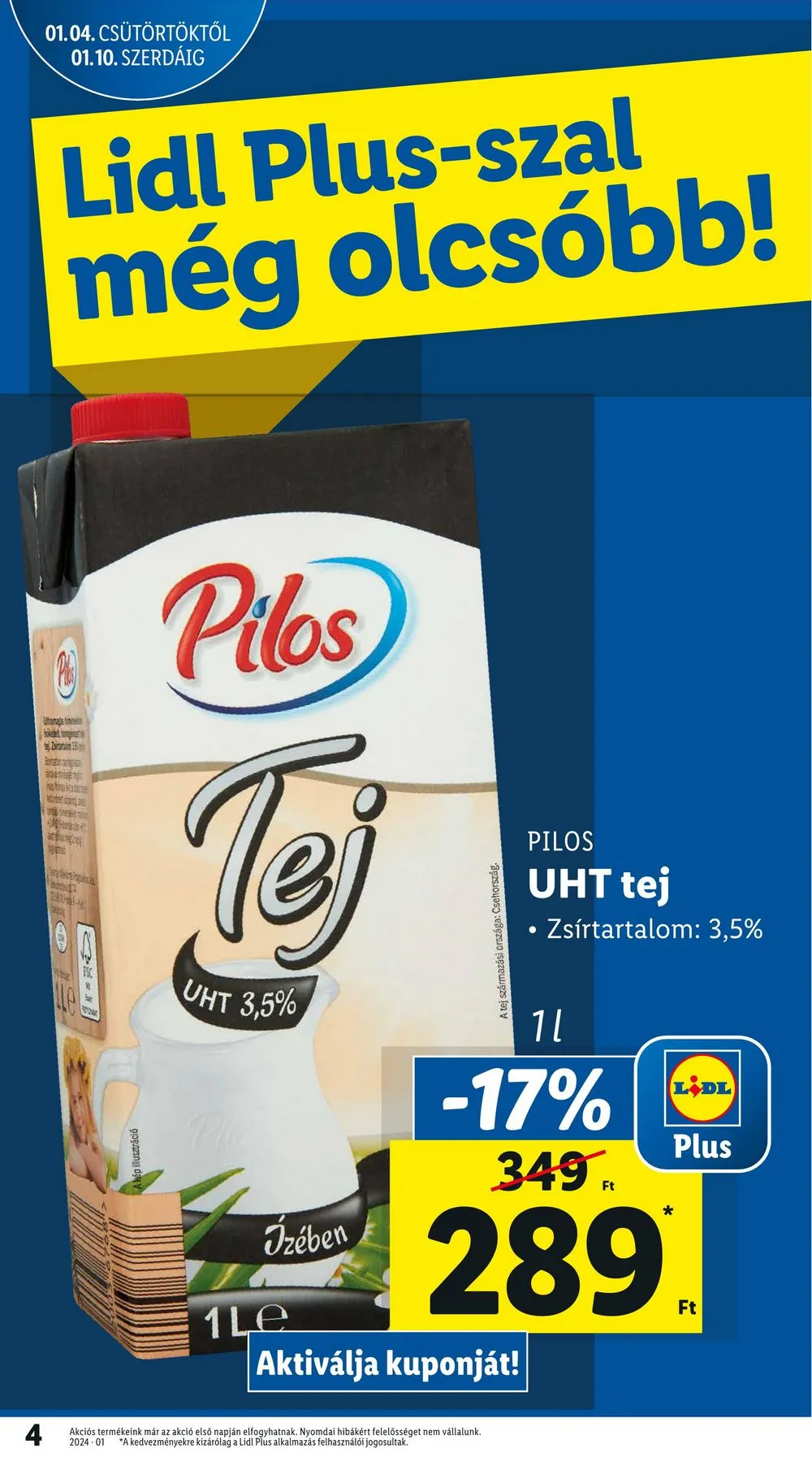 Lidl akciós újság 01.04–01.10 – 4. oldal