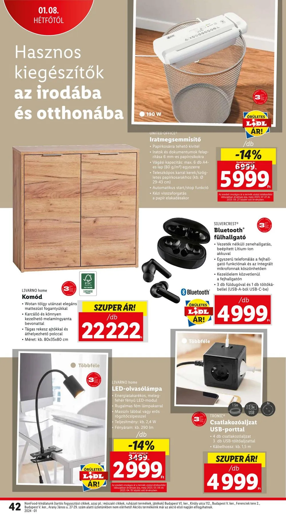 Lidl akciós újság 01.04–01.10 – 42. oldal
