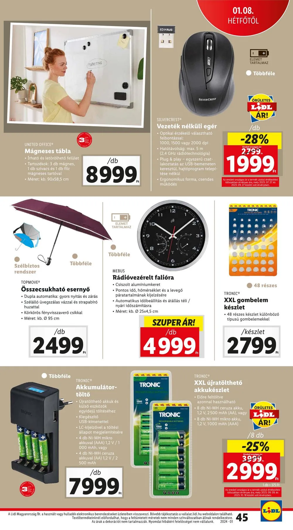 Lidl akciós újság 01.04–01.10 – 45. oldal