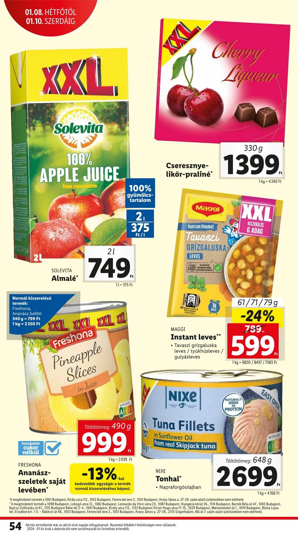 Lidl akciós újság 01.04–01.10 – 54. oldal
