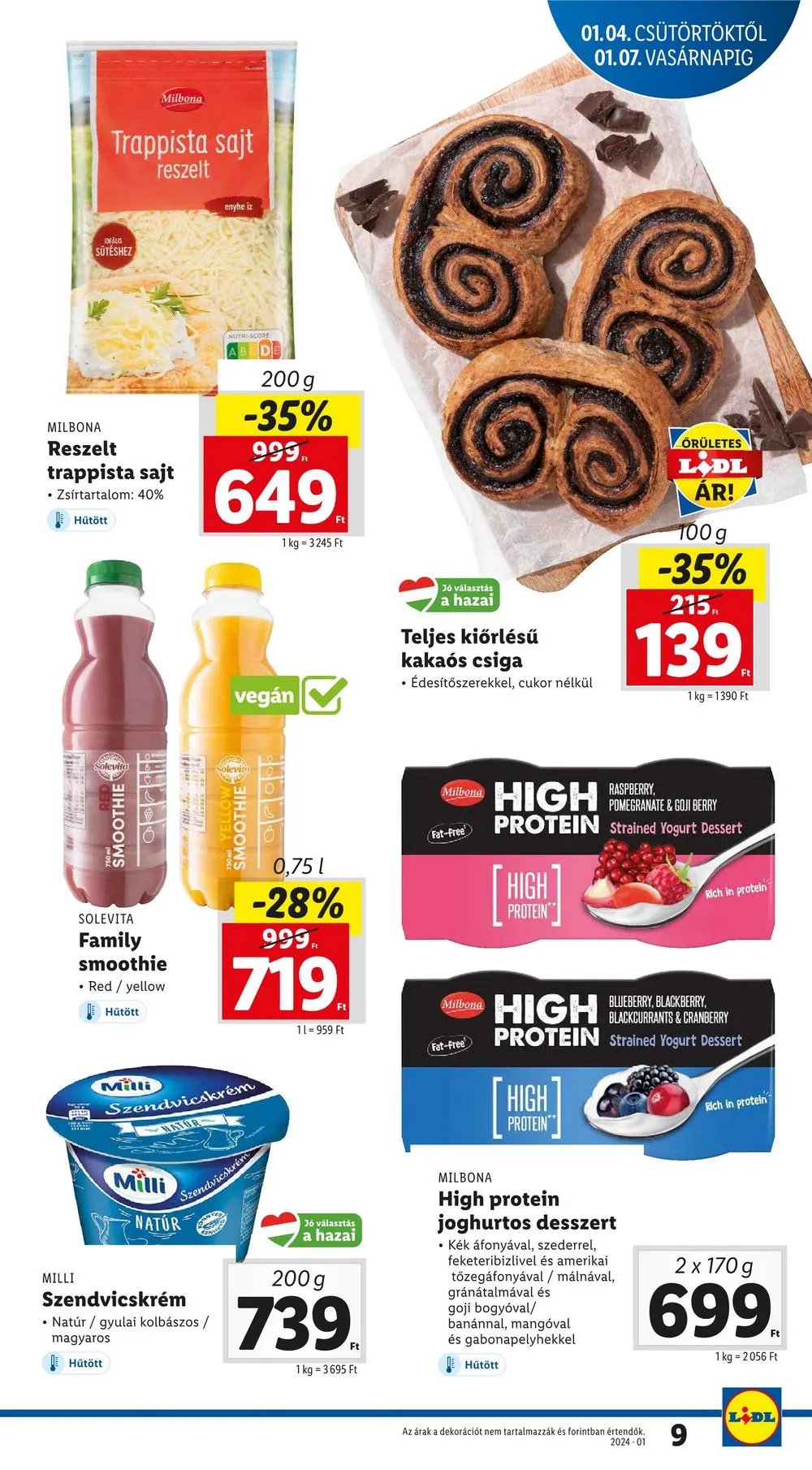 Lidl akciós újság 01.04–01.10 – 9. oldal