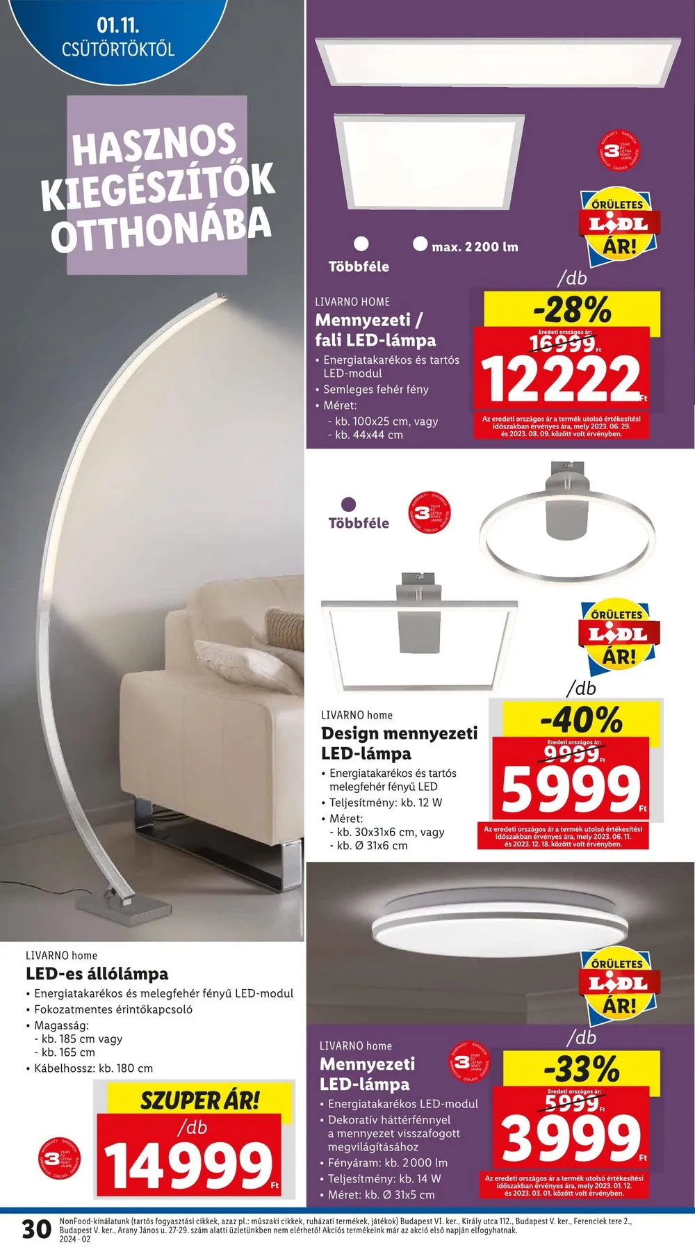 Lidl akciós újság 01.11–01.17 – 30. oldal