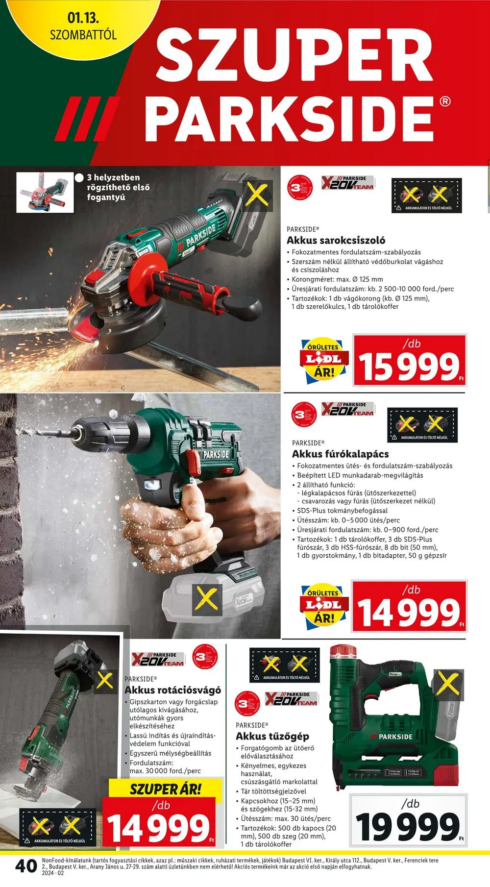 Lidl akciós újság 01.11–01.17 – 40. oldal