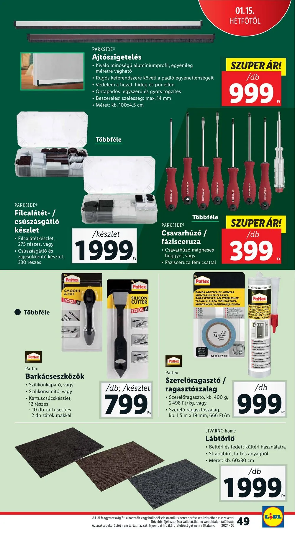 Lidl akciós újság 01.11–01.17 – 49. oldal