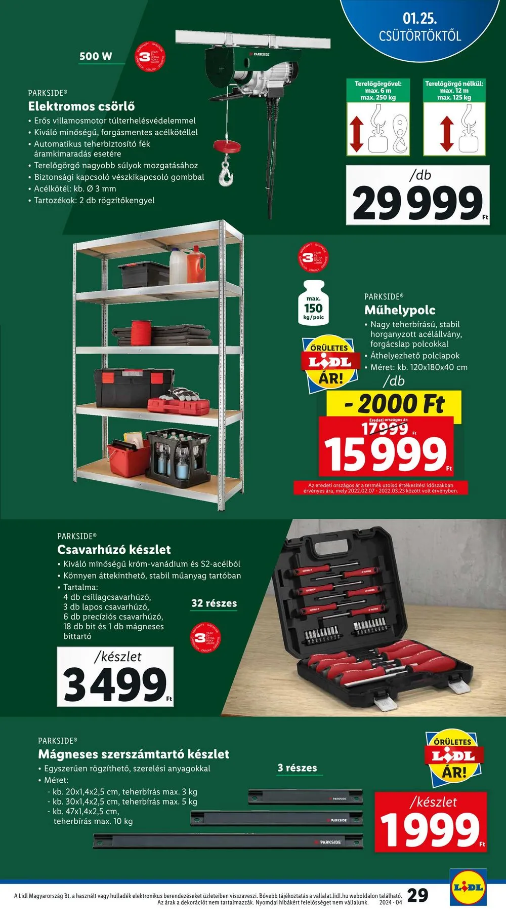 Lidl akciós újság 01.25–01.31 – 29. oldal
