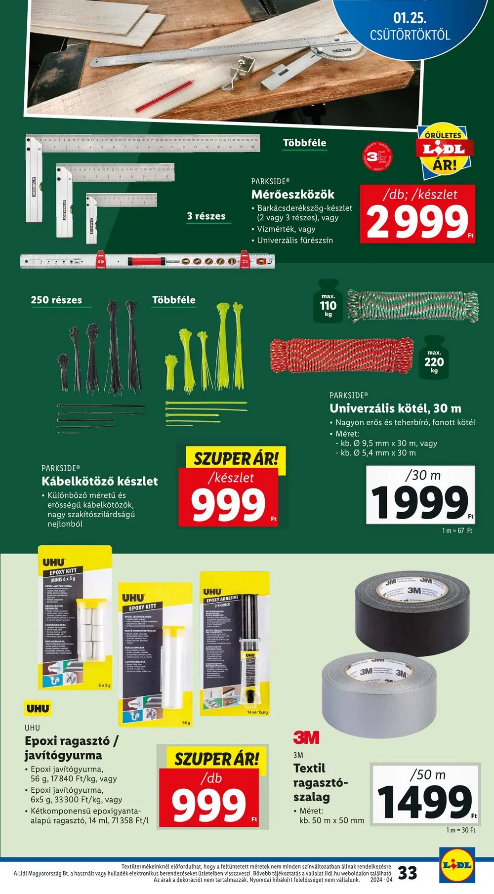 Lidl akciós újság 01.25–01.31 – 33. oldal
