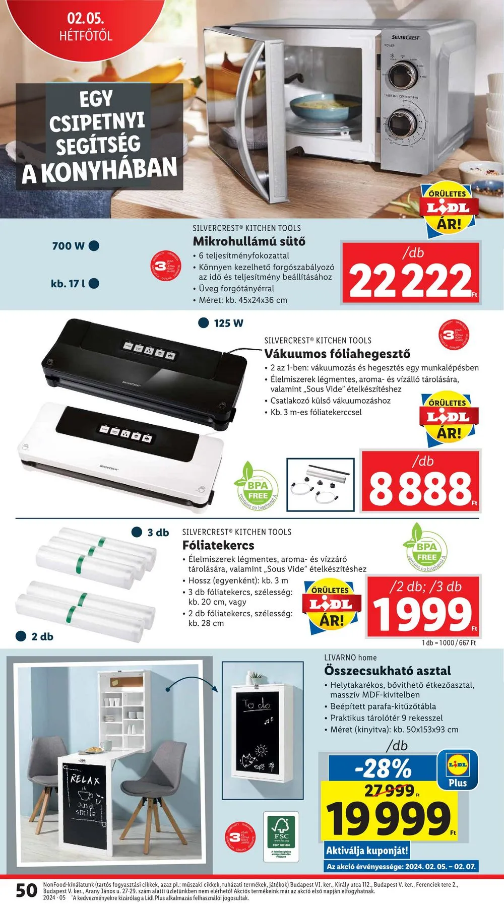 Lidl akciós újság 02.01–02.07 – 50. oldal