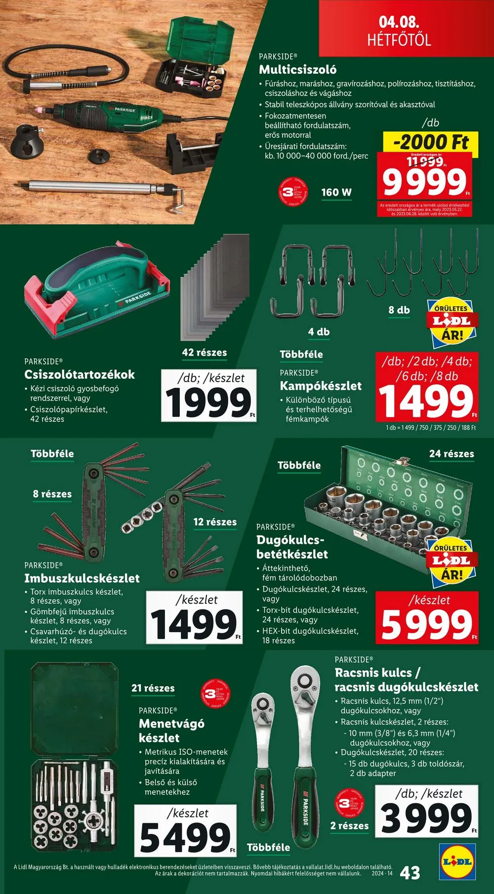 Lidl akciós újság 04.04–04.10 – 43. oldal