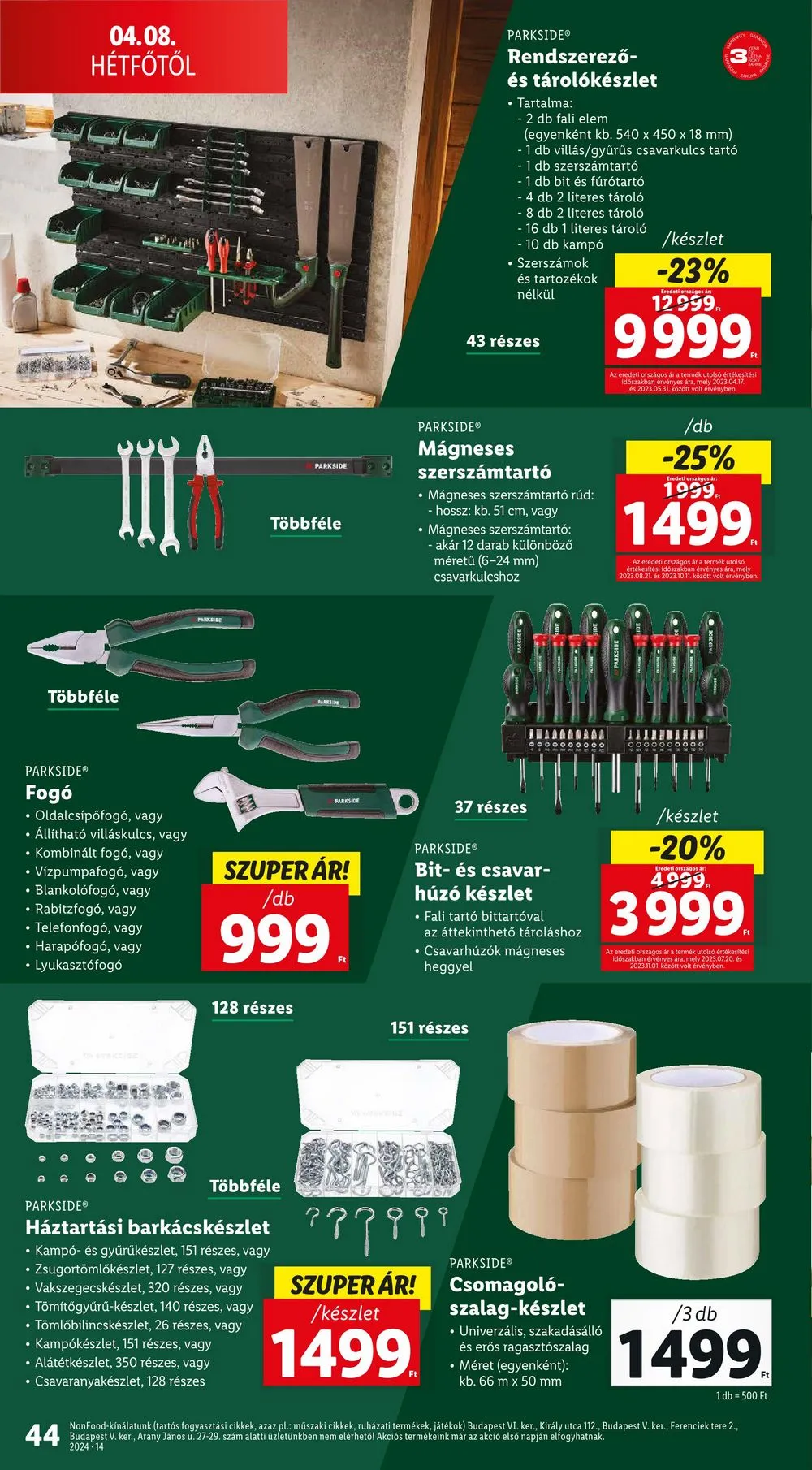 Lidl akciós újság 04.04–04.10 – 44. oldal