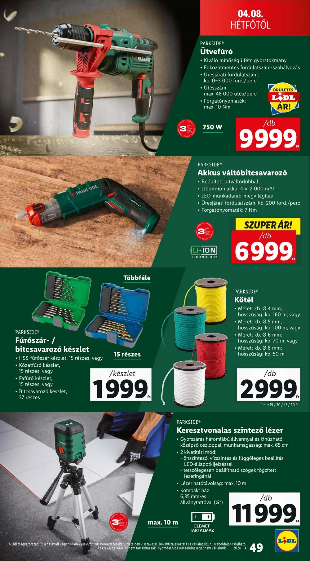 Lidl akciós újság 04.04–04.10 – 49. oldal