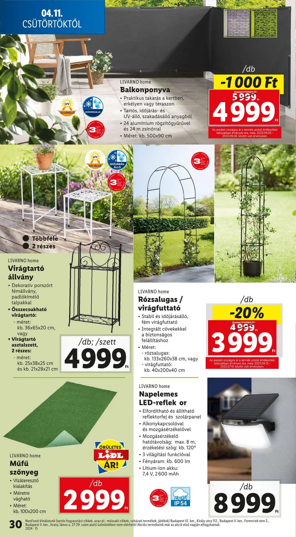 Lidl akciós újság 04.10–04.17 – 30. oldal