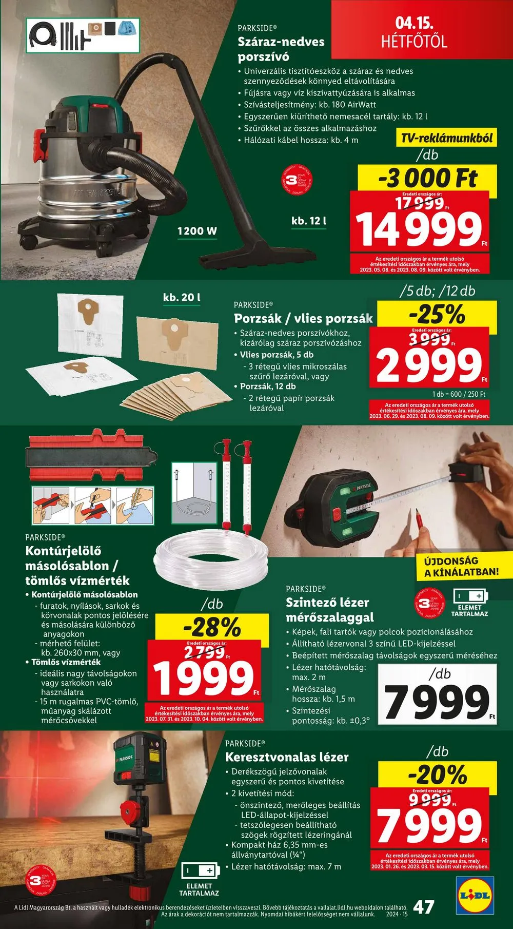 Lidl akciós újság 04.10–04.17 – 47. oldal