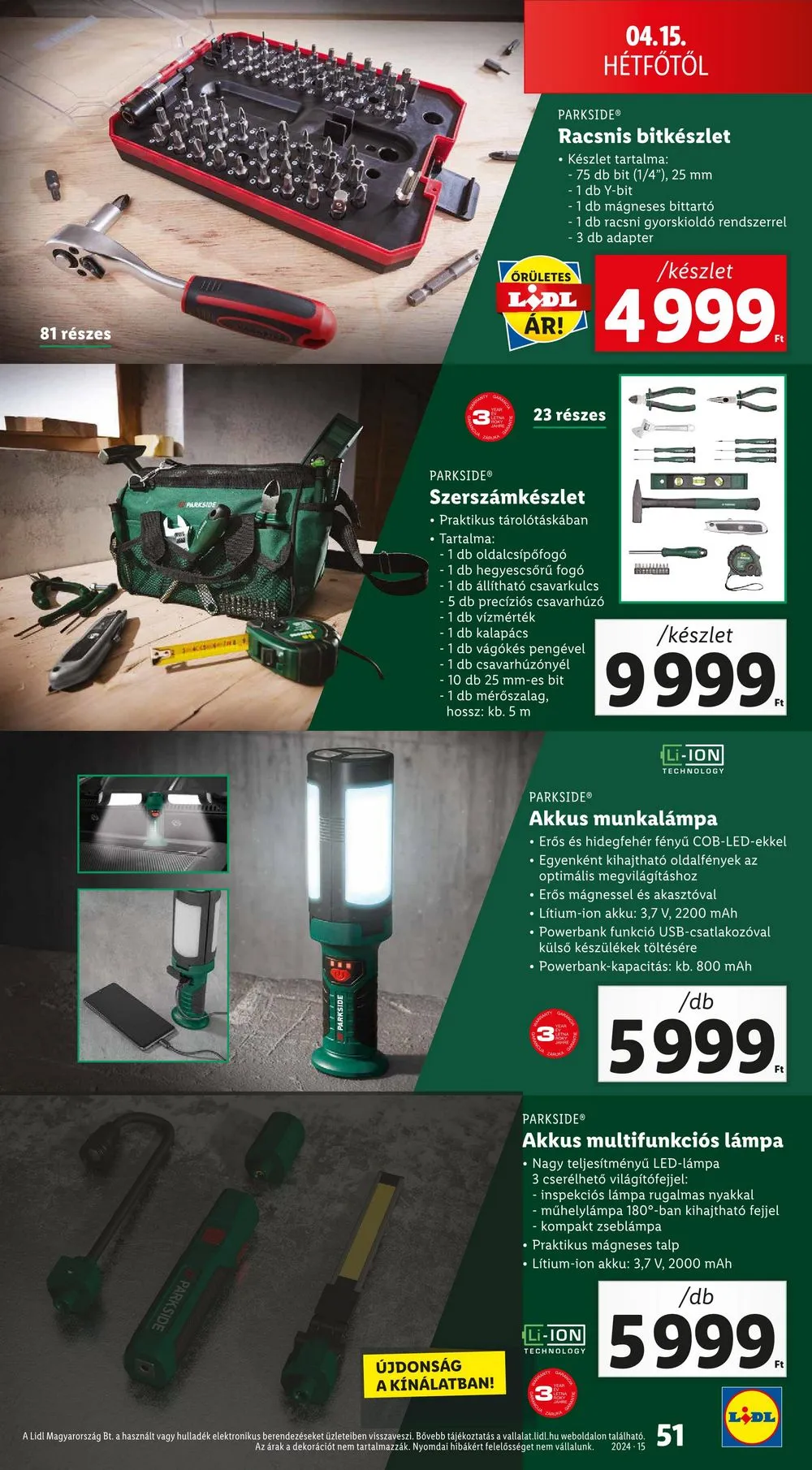 Lidl akciós újság 04.10–04.17 – 51. oldal