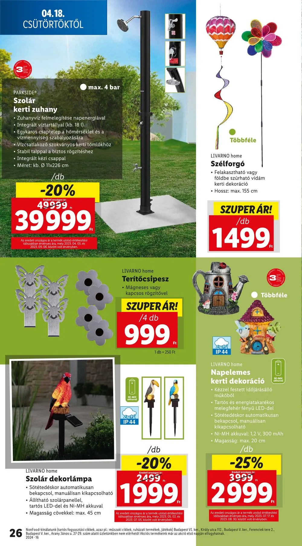 Lidl akciós újság 04.18–04.24 – 26. oldal