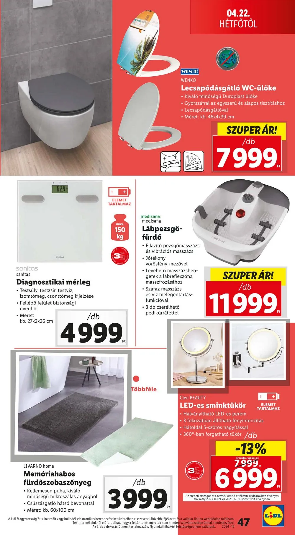 Lidl akciós újság 04.18–04.24 – 47. oldal